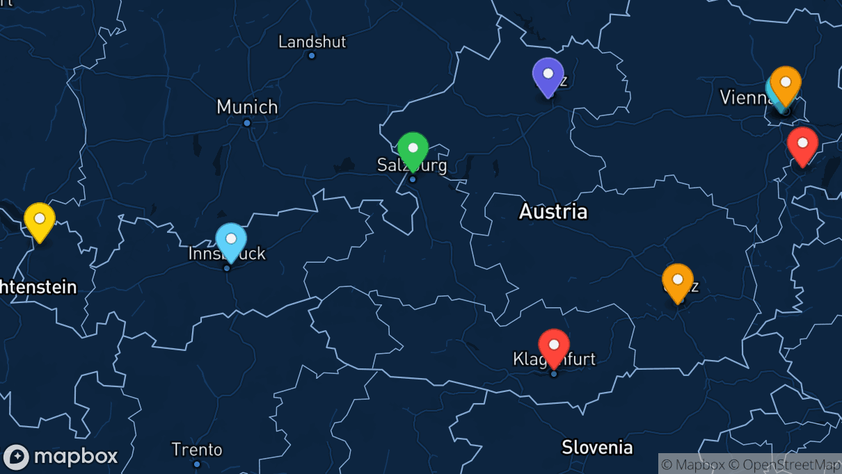 Map of company locations