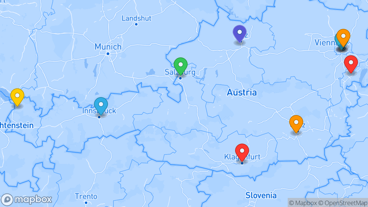 Map of company locations