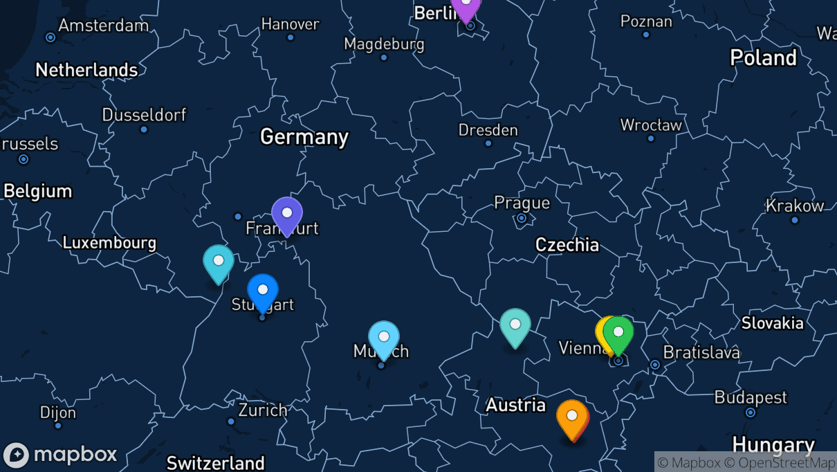 Map of company locations