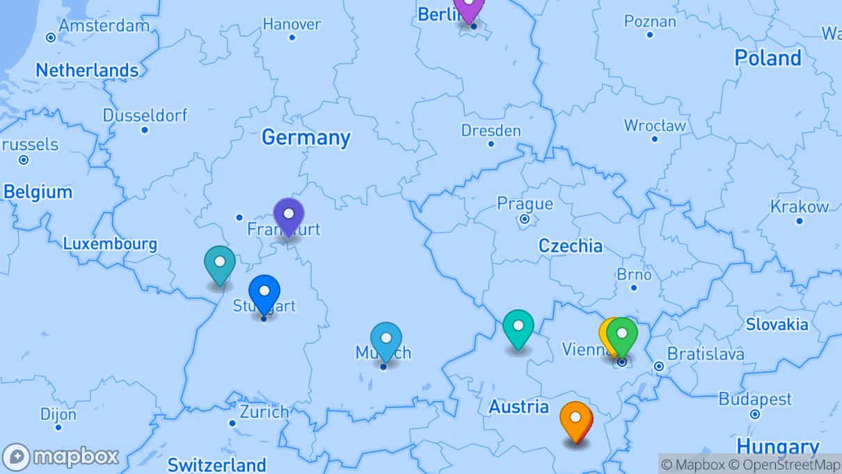 Map of company locations