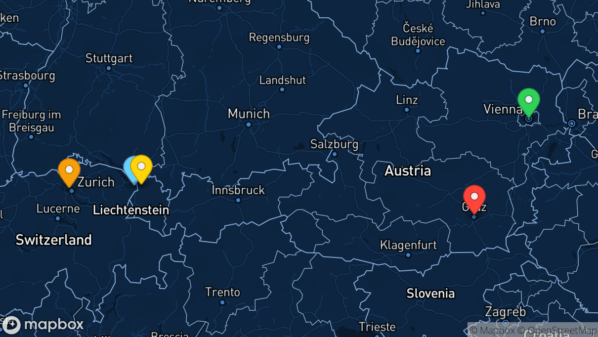 Map of company locations
