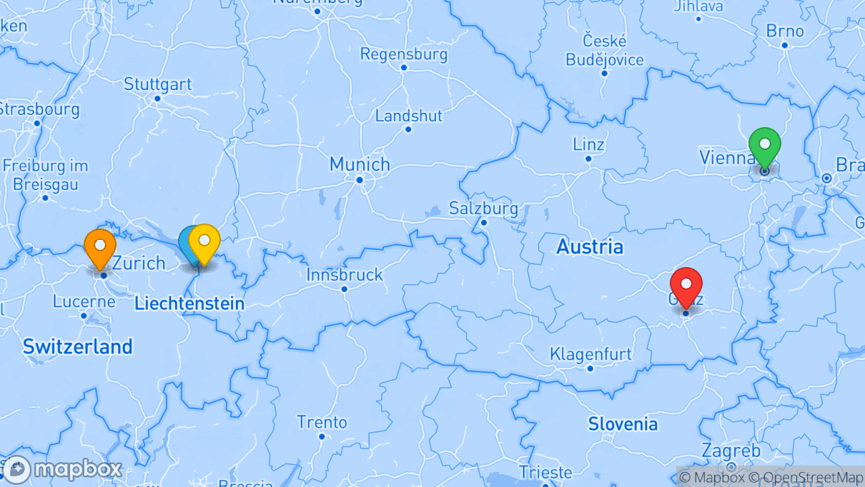 Map of company locations