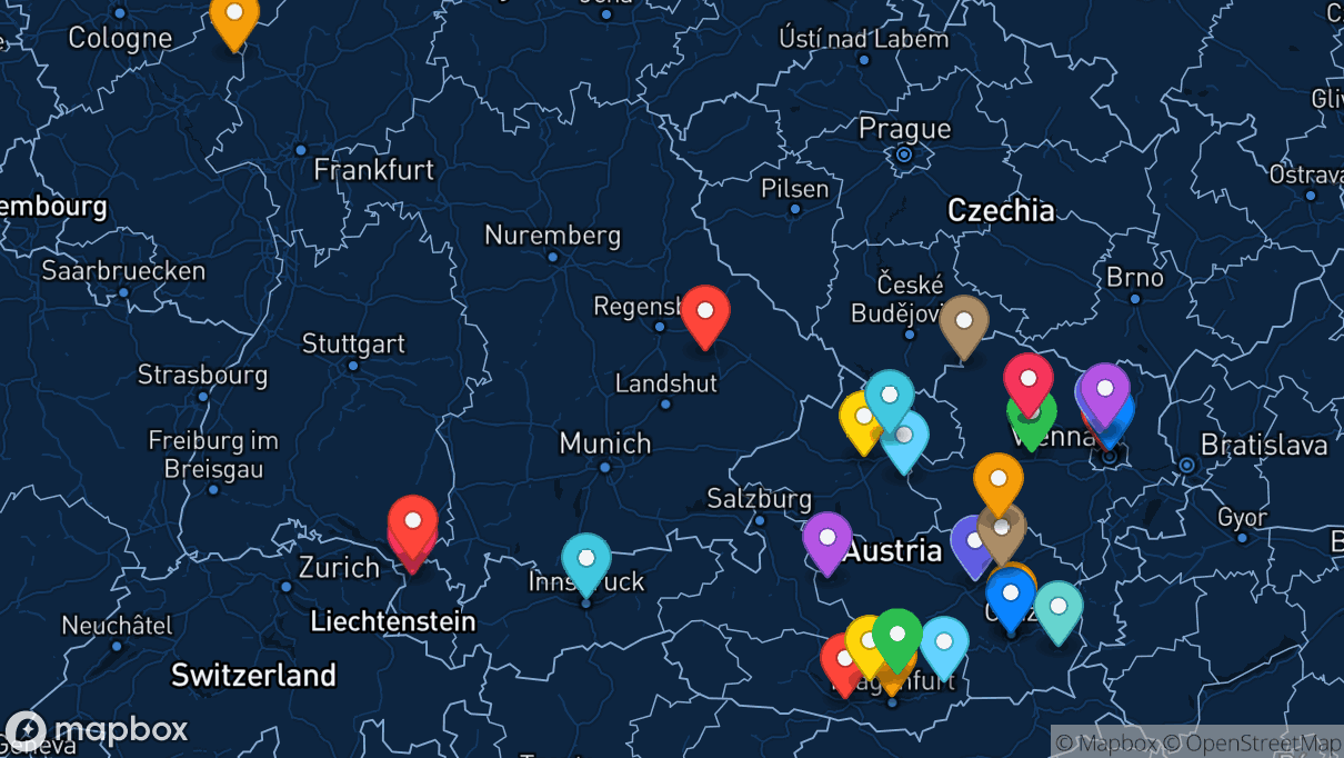 Map of company locations