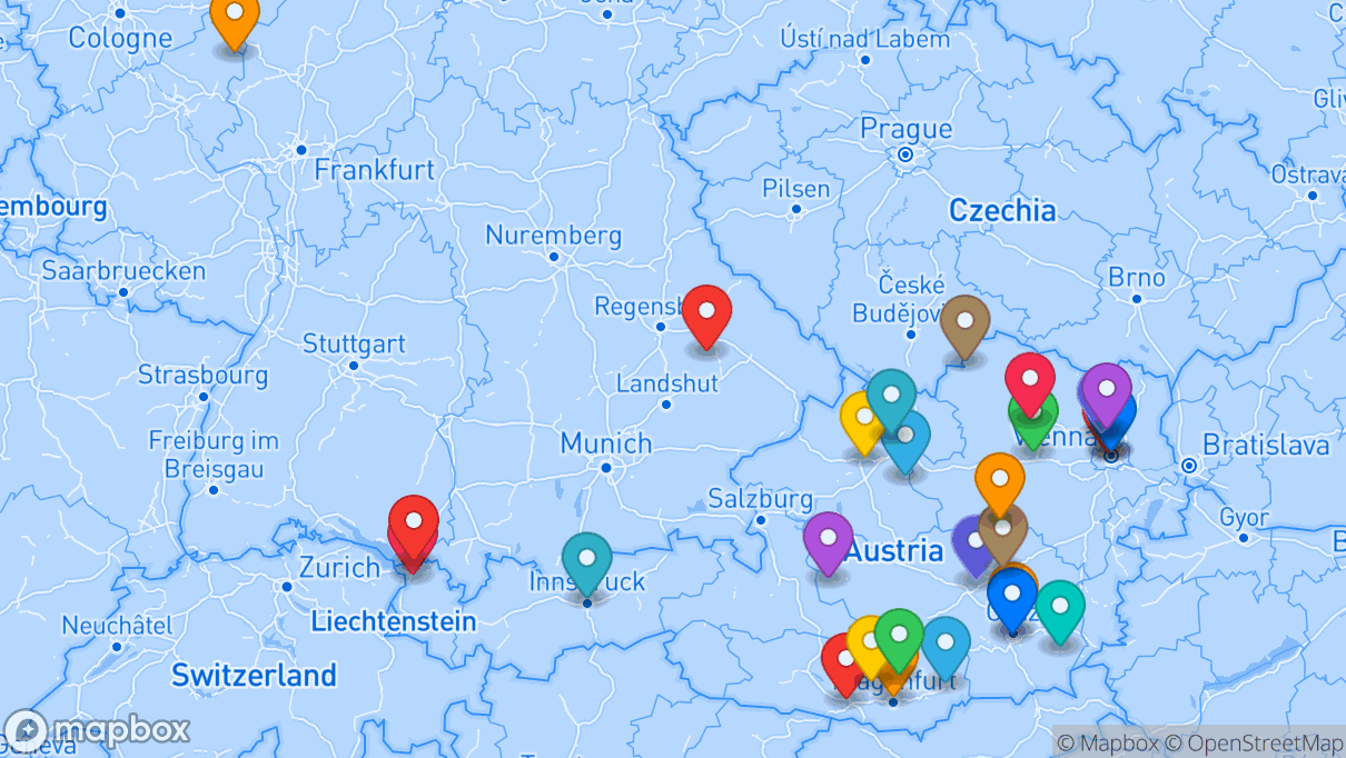 Map of company locations