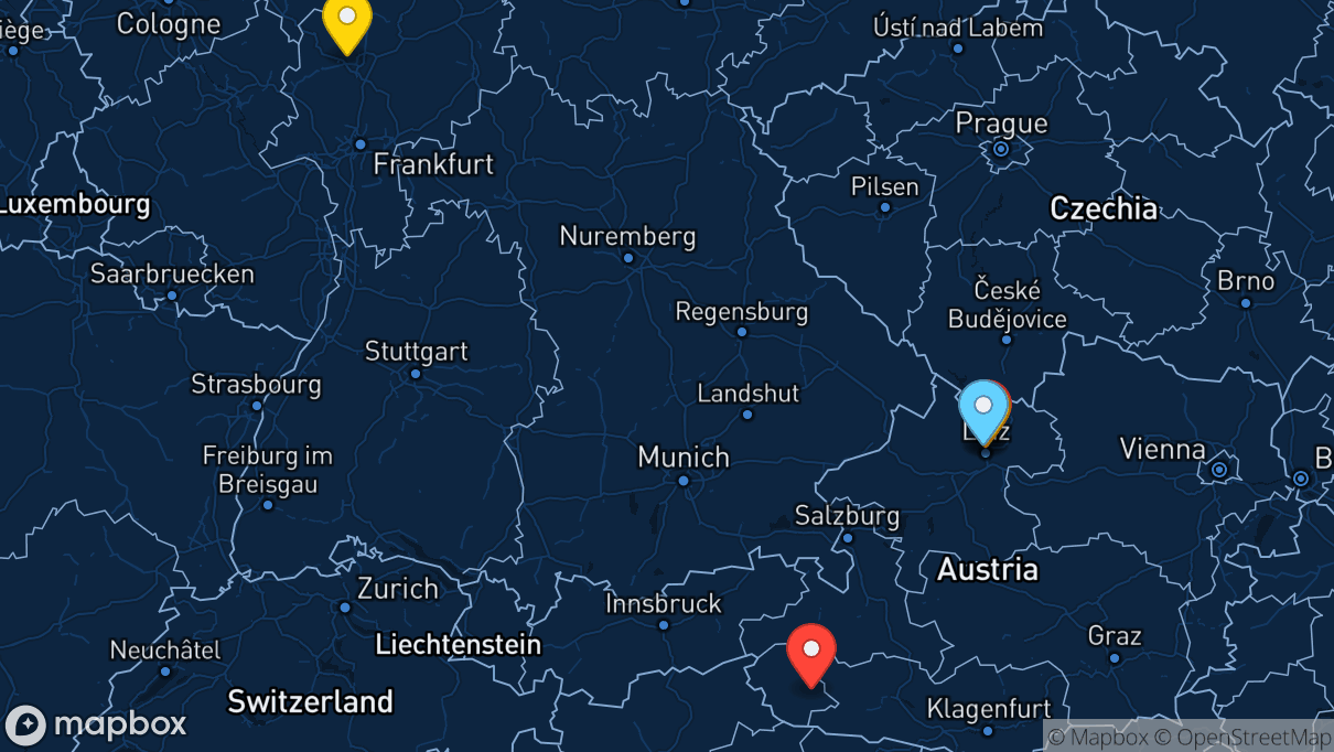 Map of company locations