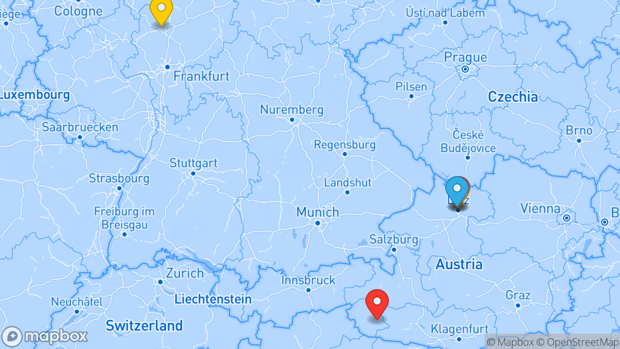 Map of company locations