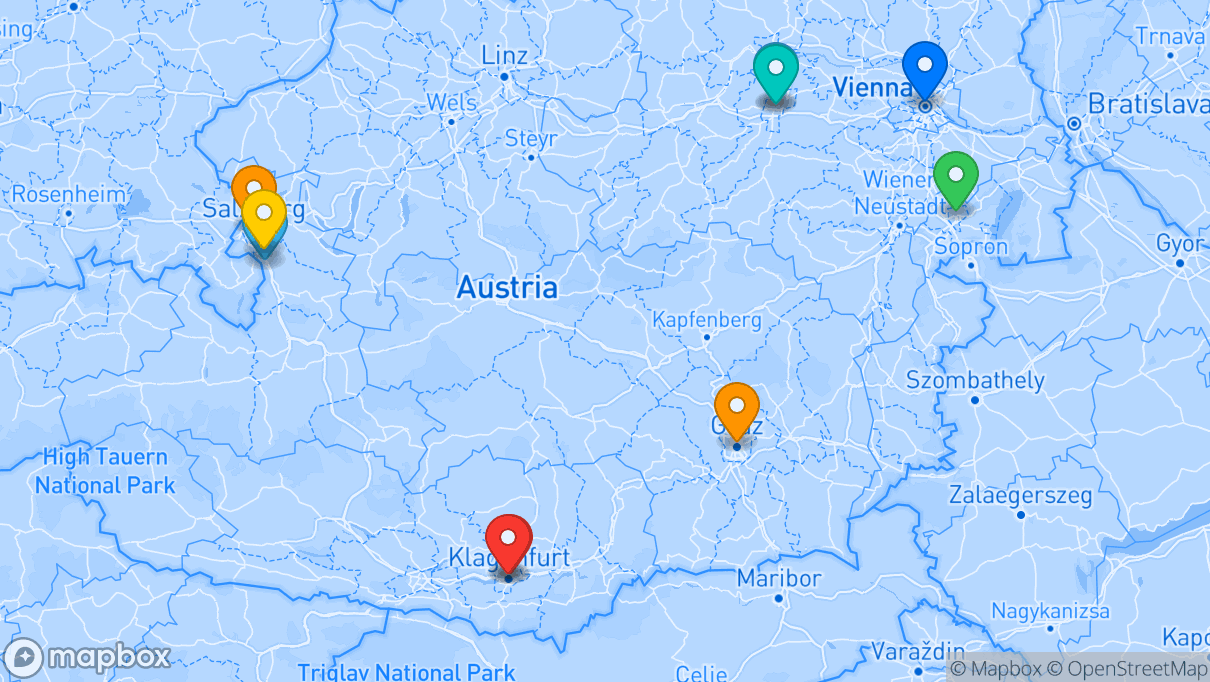 Map of company locations