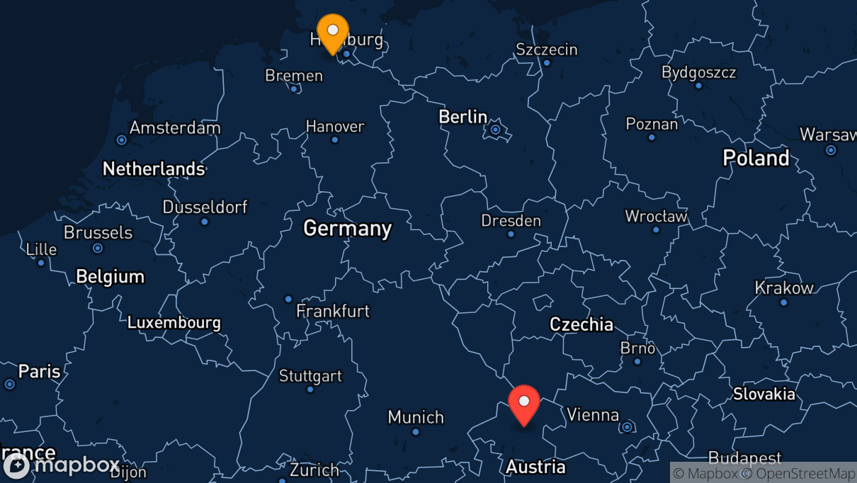 Map of company locations