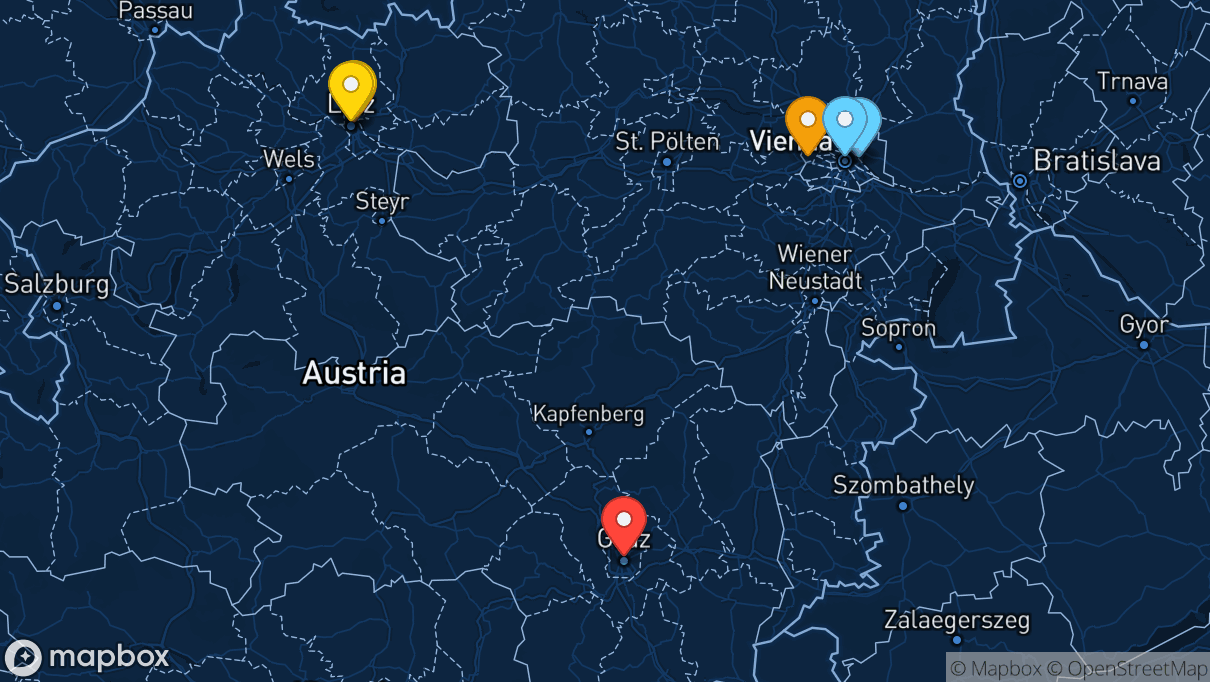 Map of company locations