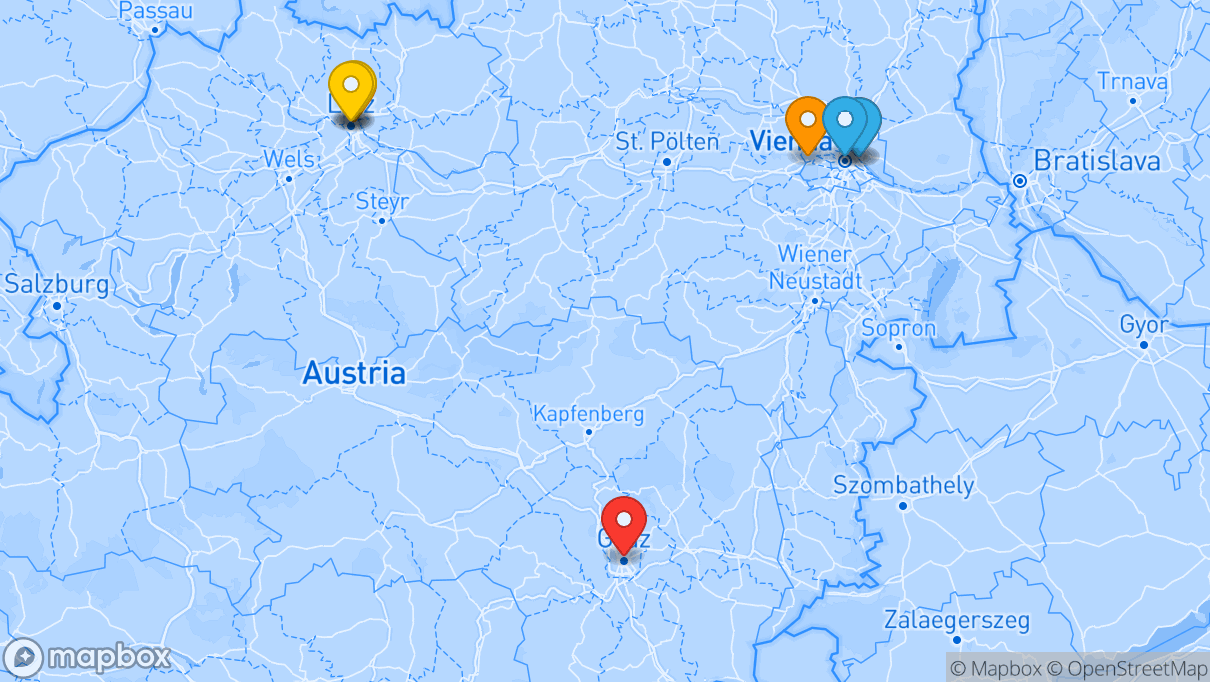 Map of company locations