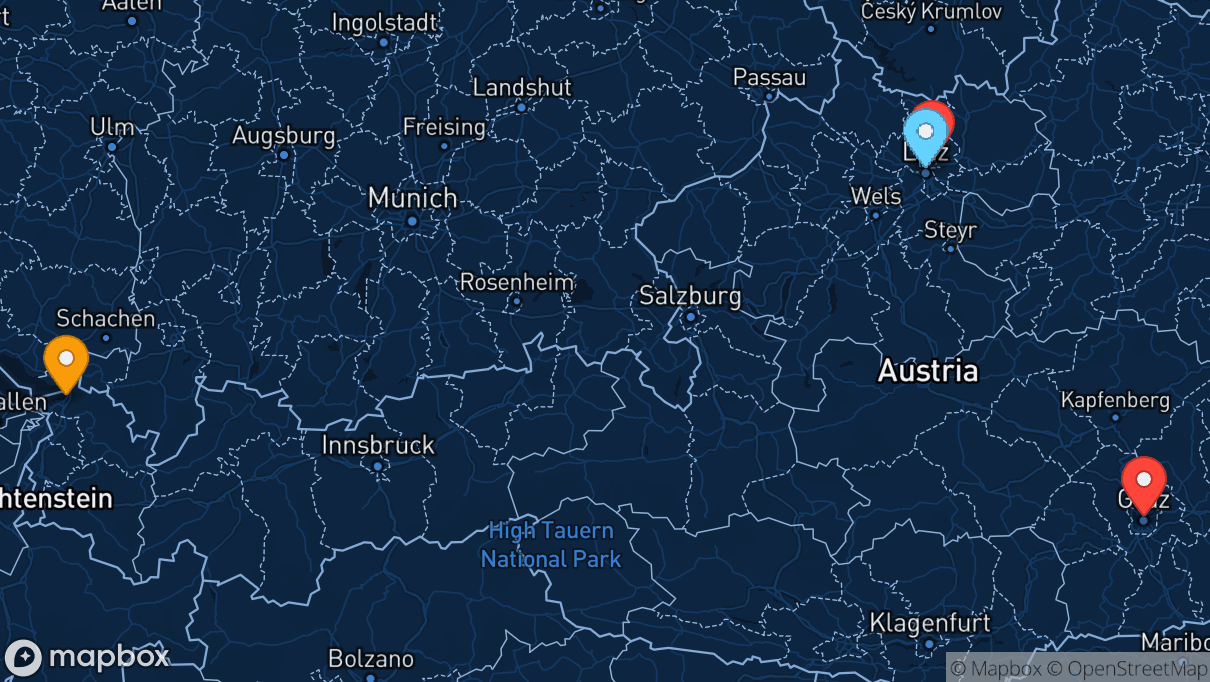 Map of company locations