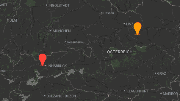 Map of company locations