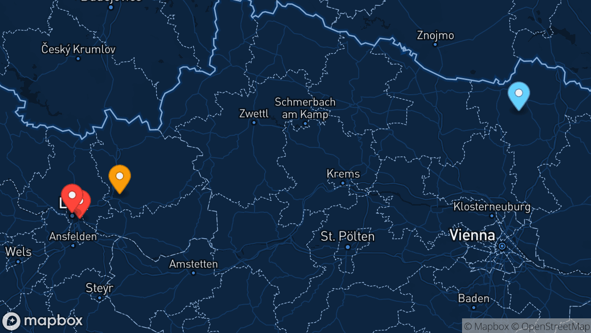 Map of company locations
