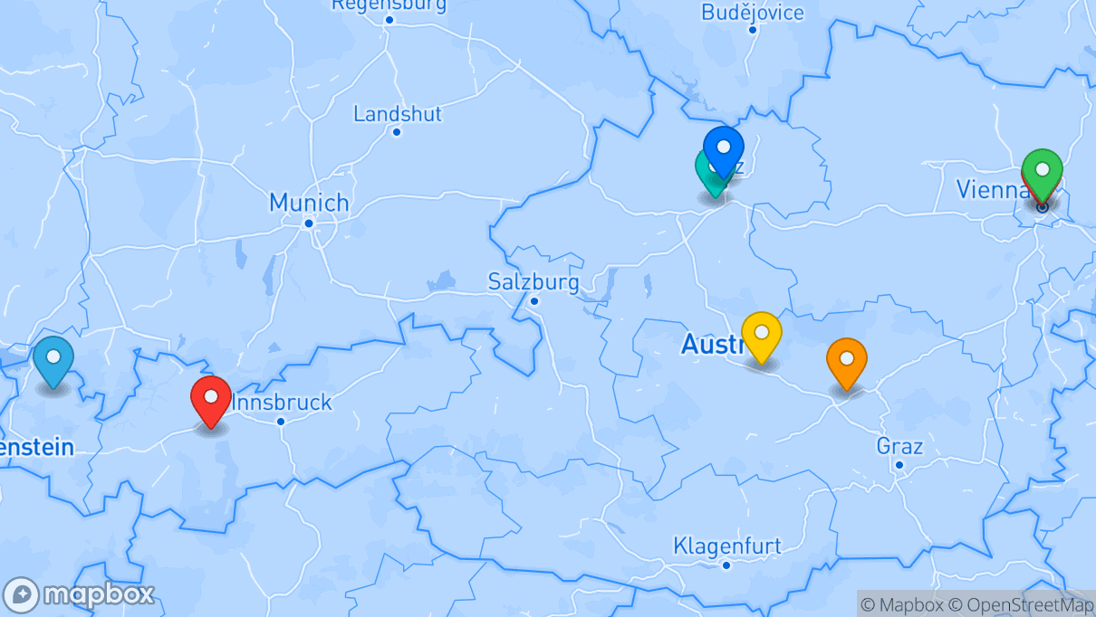 Map of company locations
