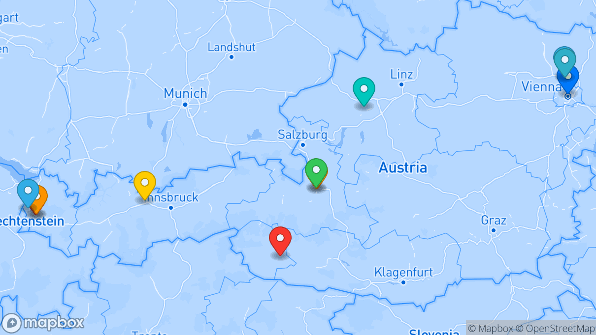 Map of company locations