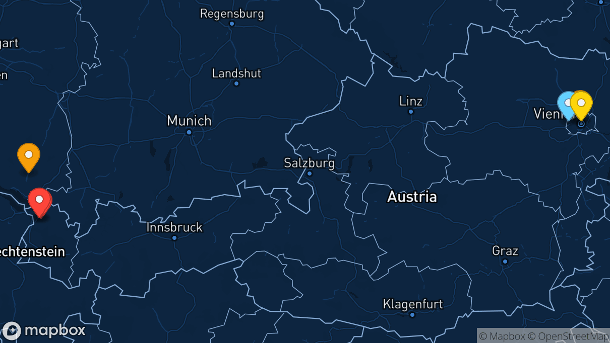 Map of company locations