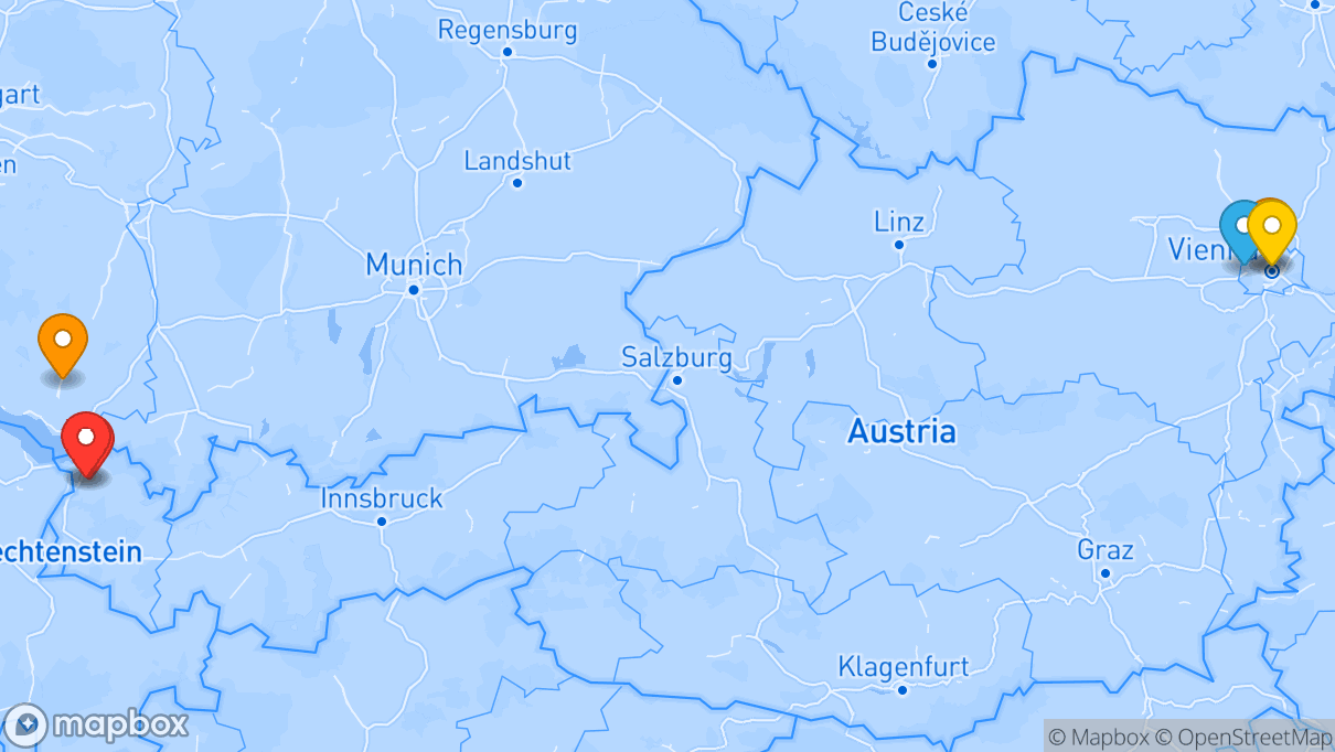 Map of company locations