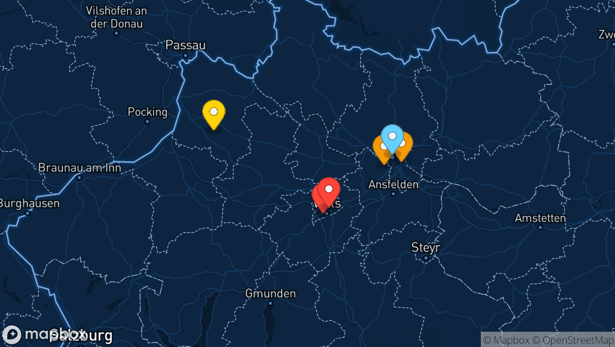 Map of company locations