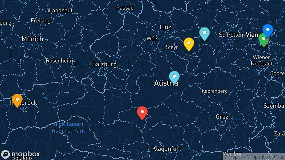 Map of company locations