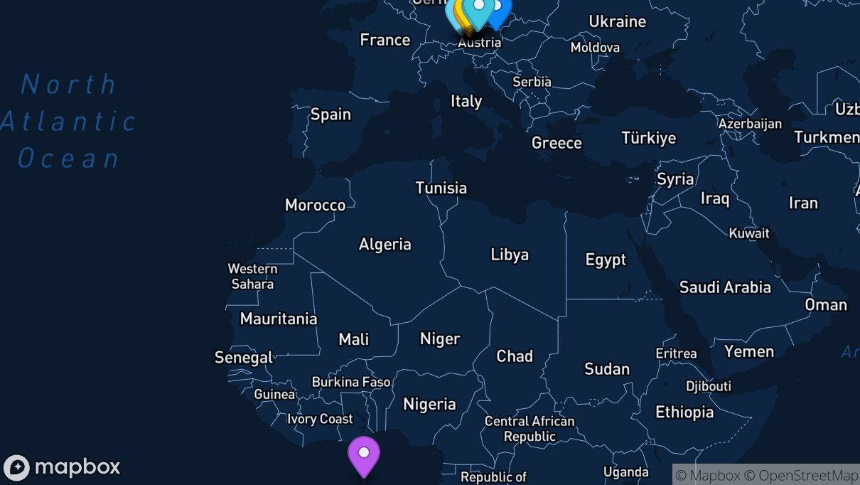 Map of company locations