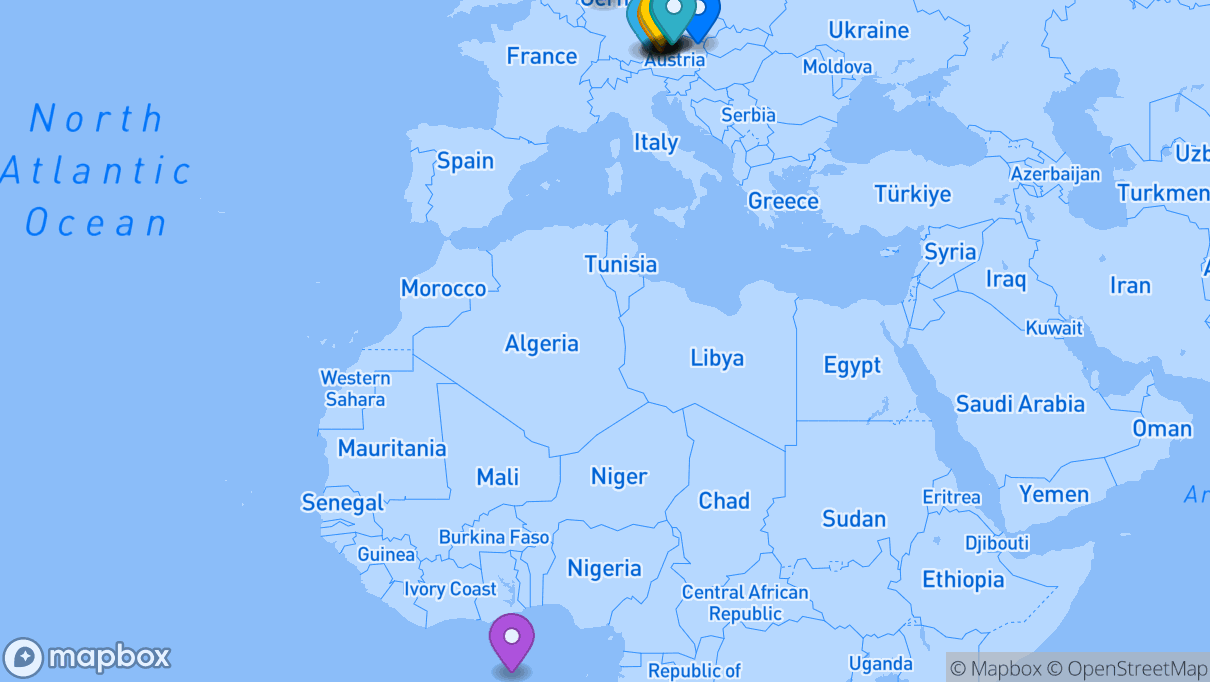 Map of company locations