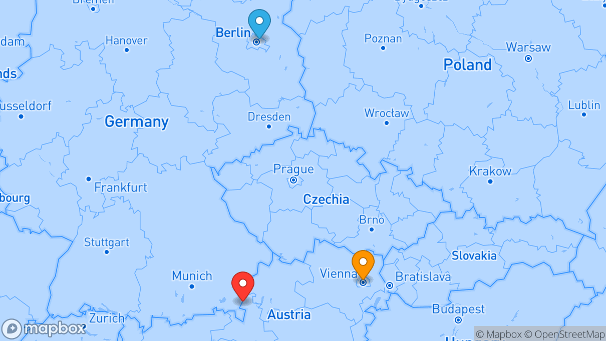 Map of company locations