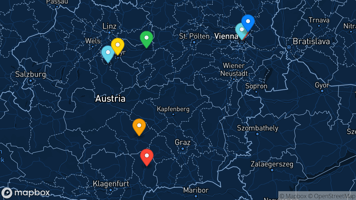 Map of company locations