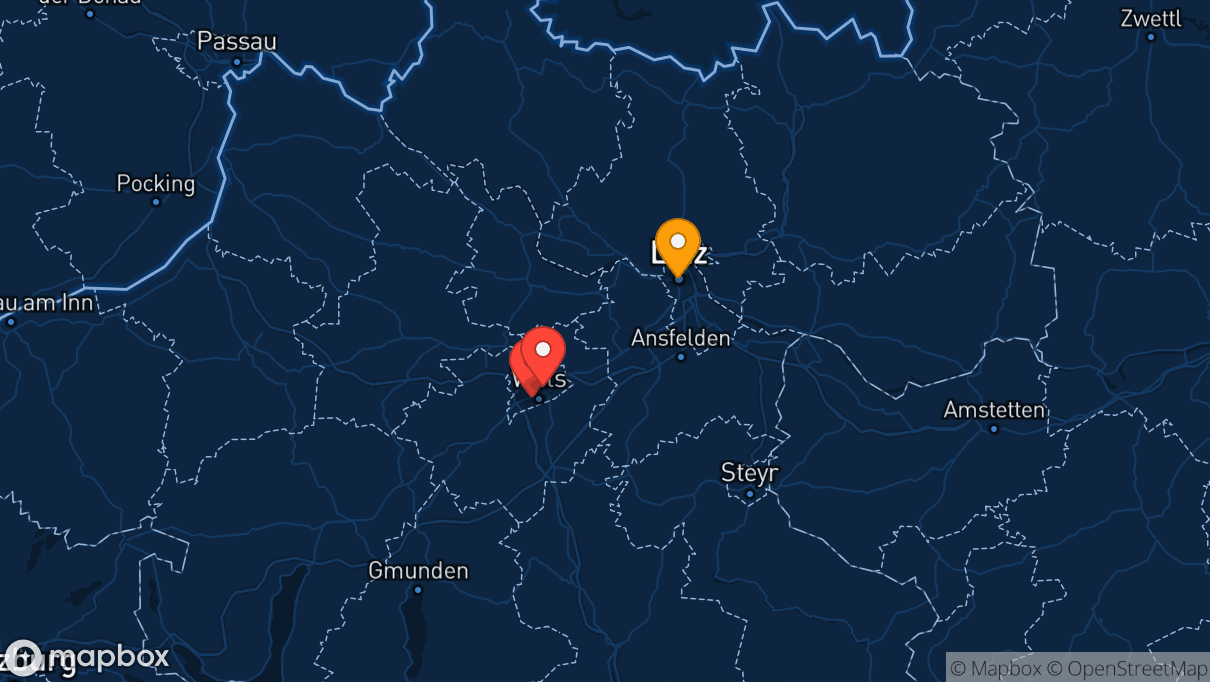 Map of company locations