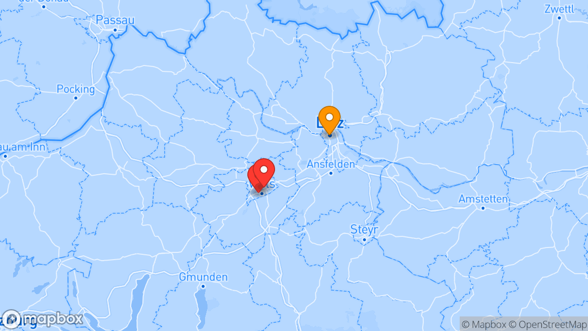 Map of company locations