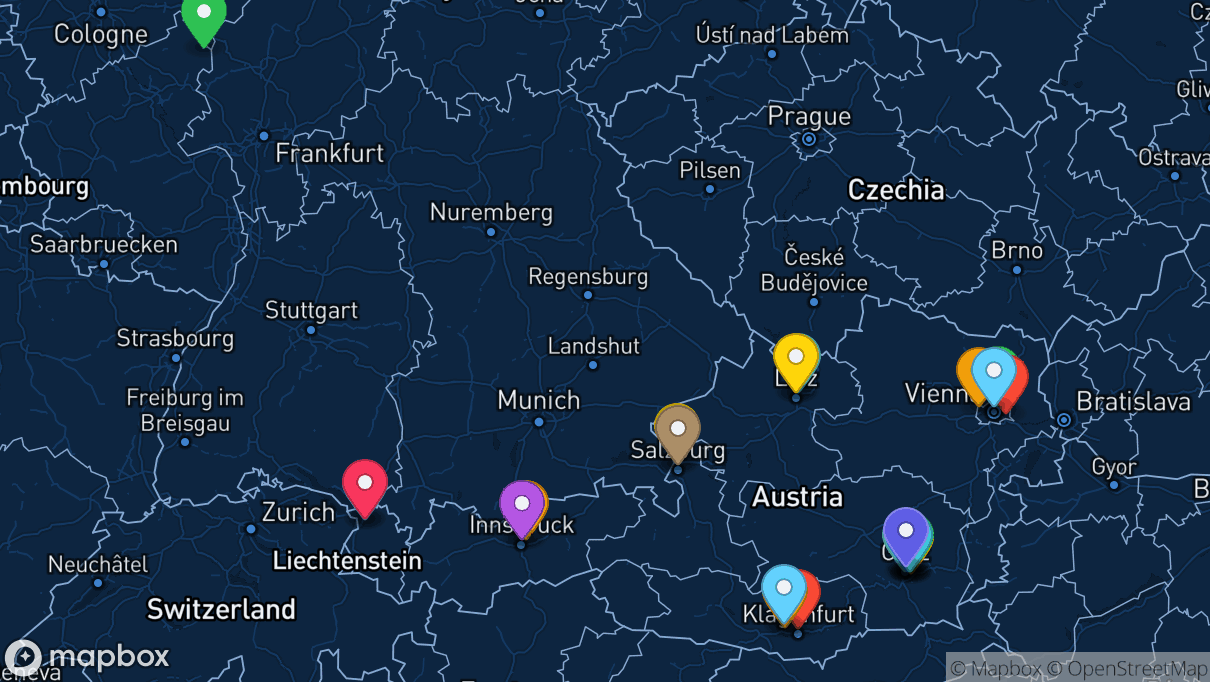 Map of company locations