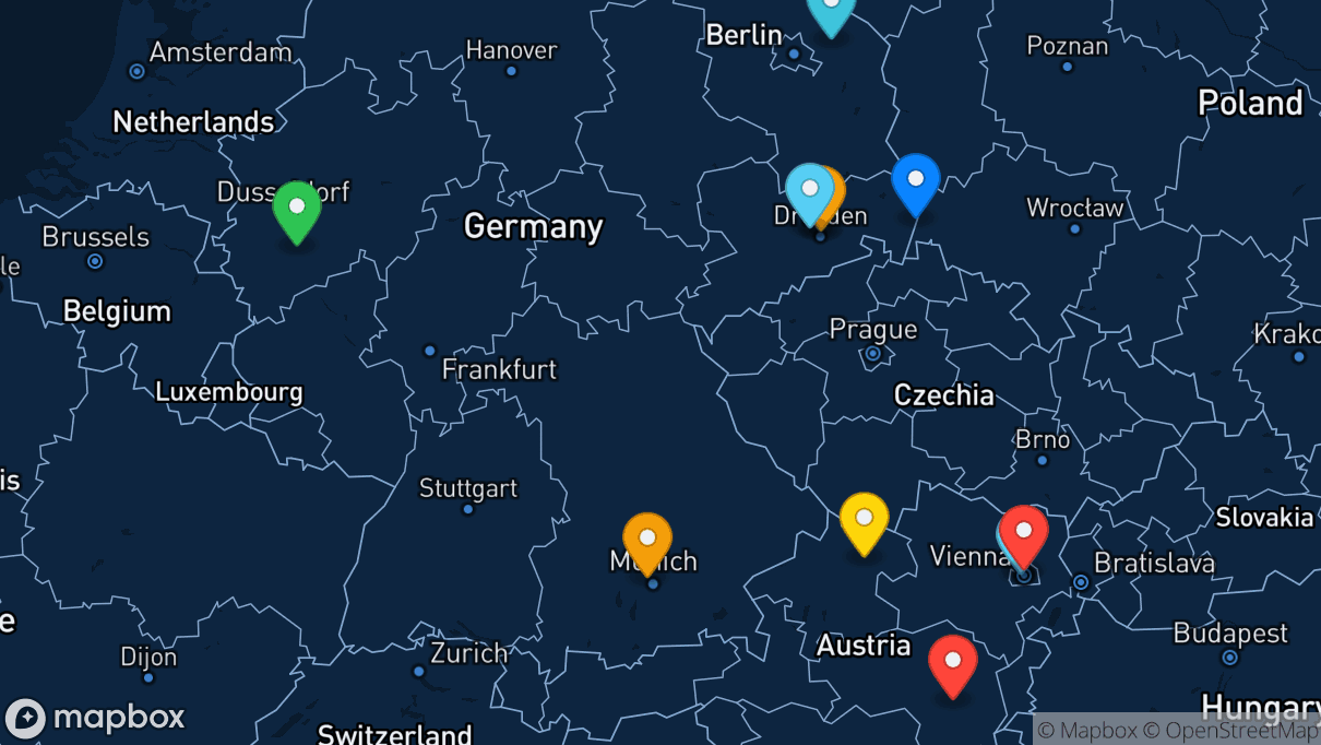 Map of company locations