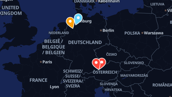 Map of company locations