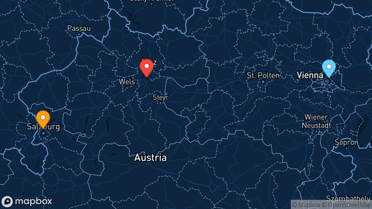 Map of company locations