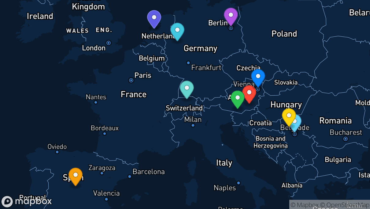 Map of company locations