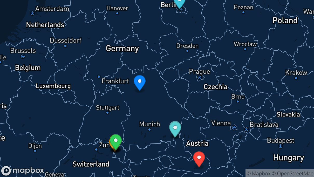Map of company locations