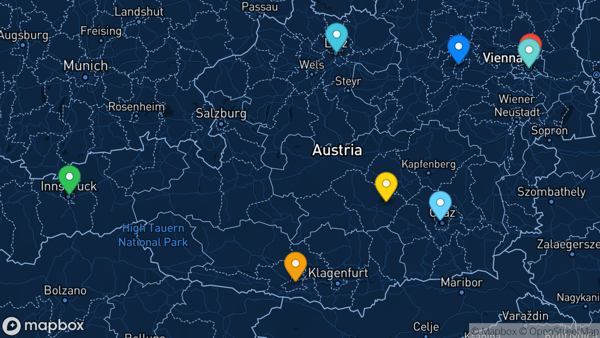Map of company locations