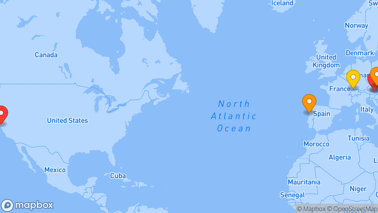 Map of company locations