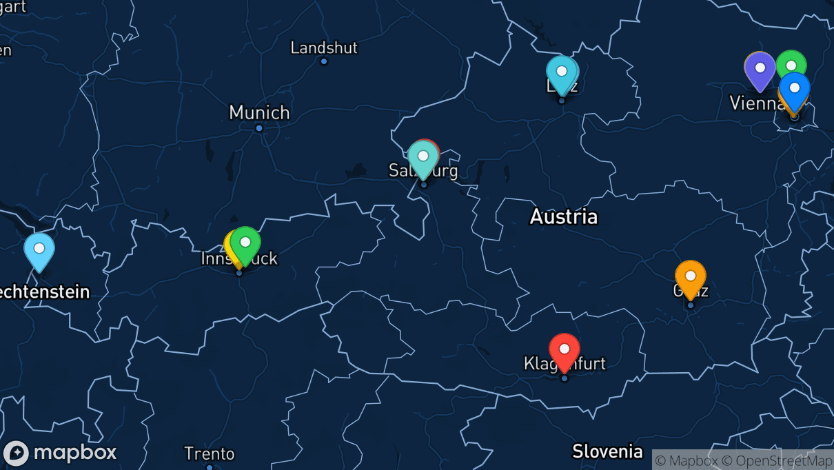 Map of company locations