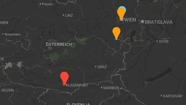 Map of company locations