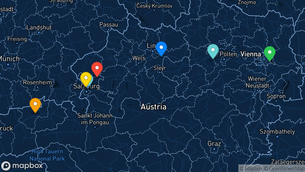 Map of company locations