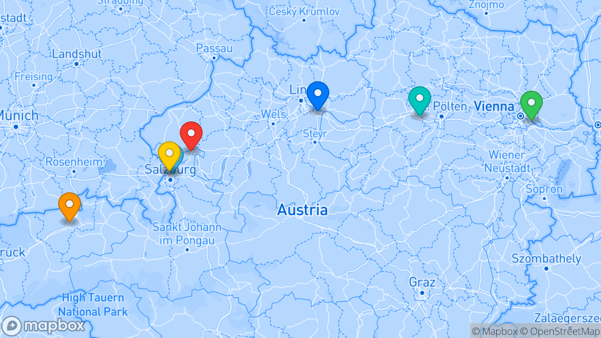 Map of company locations