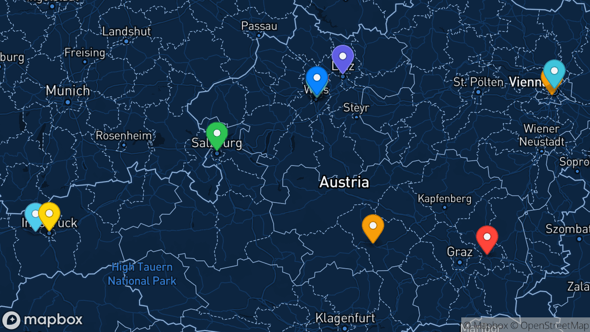 Map of company locations