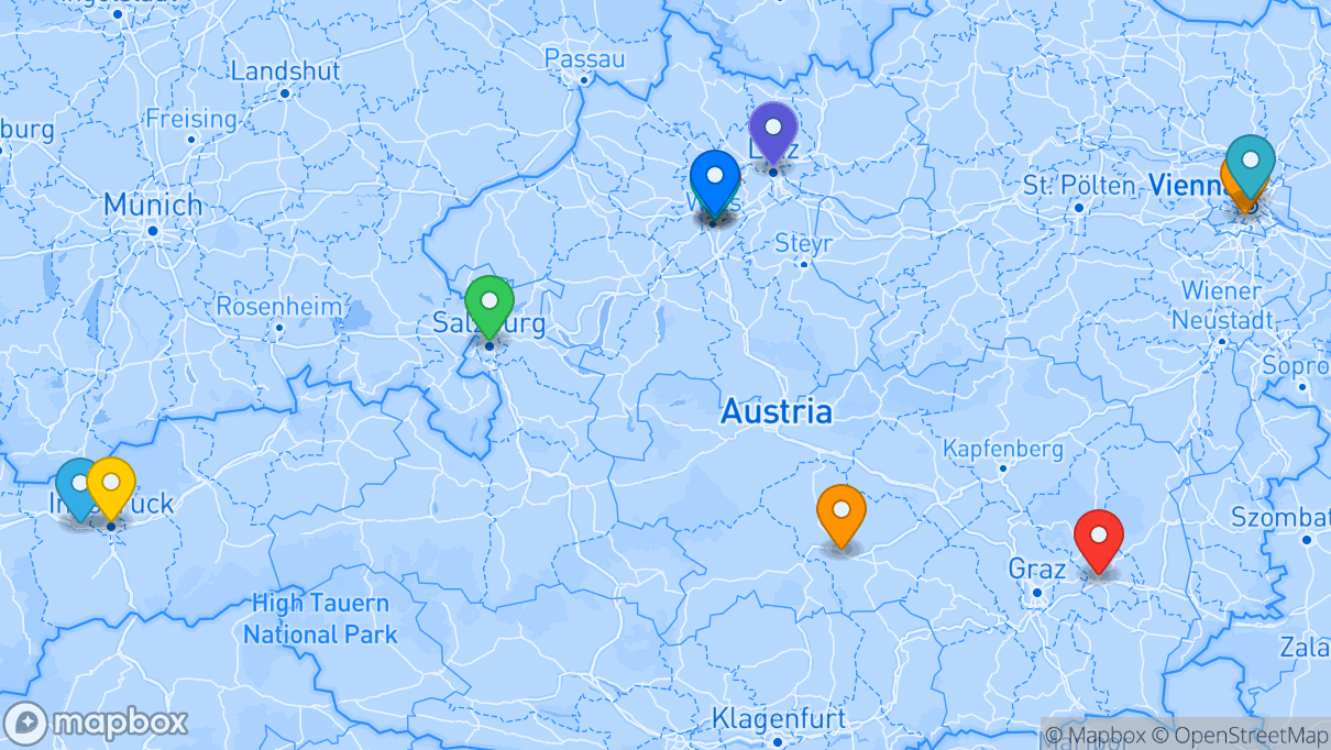 Map of company locations