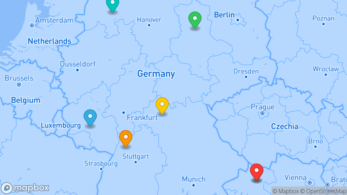 Map of company locations
