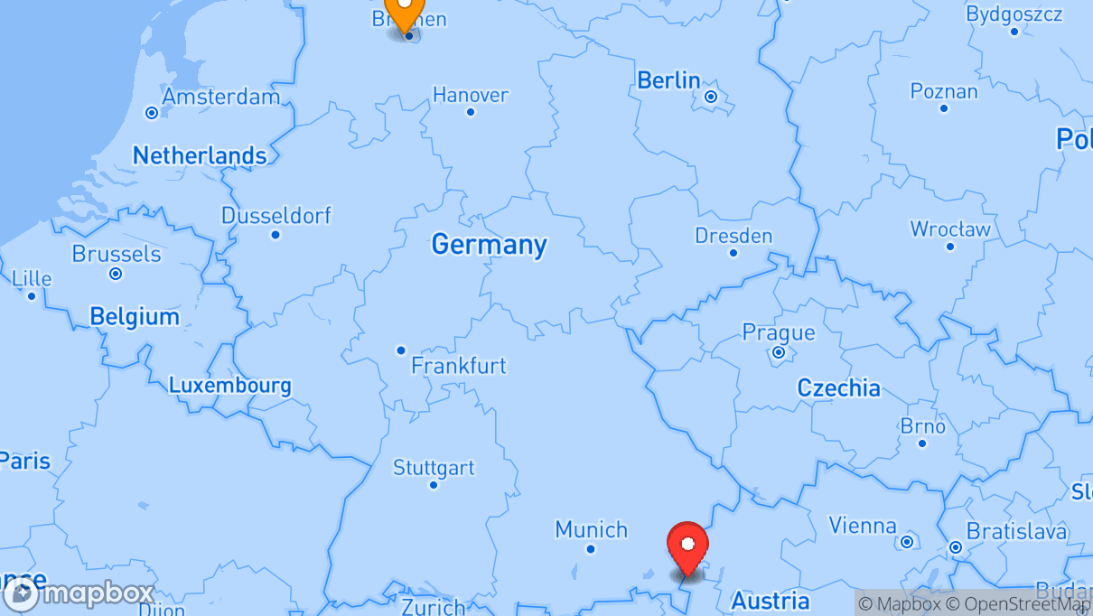 Map of company locations