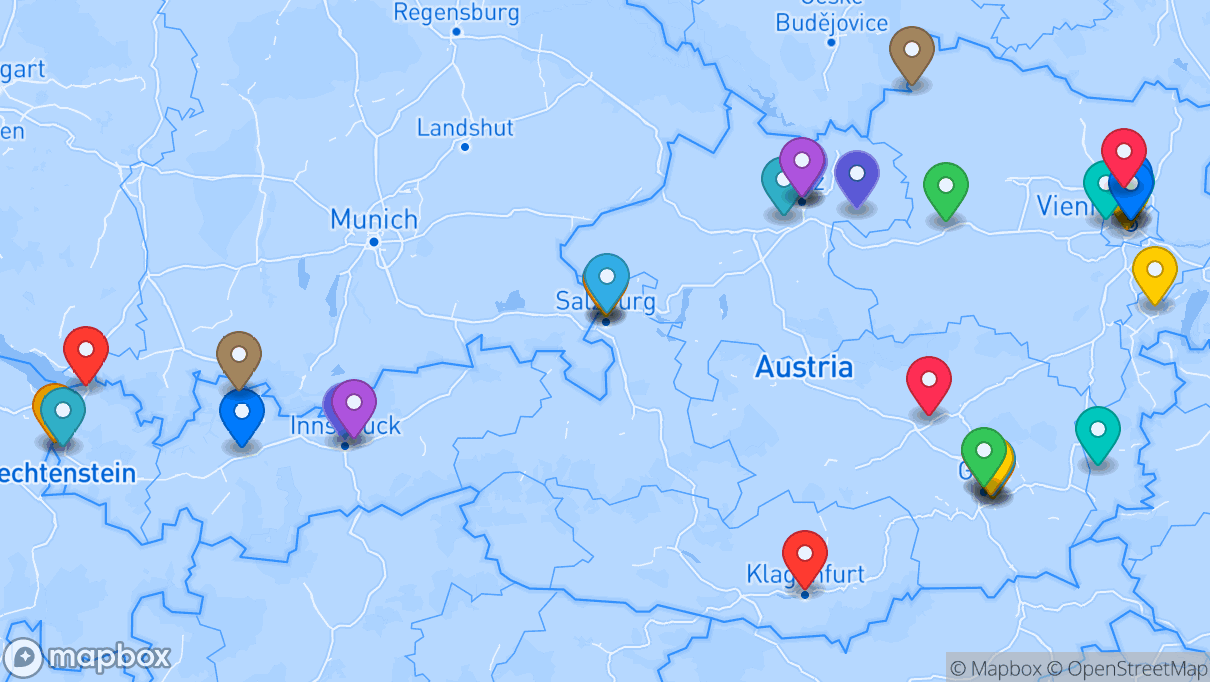 Map of company locations