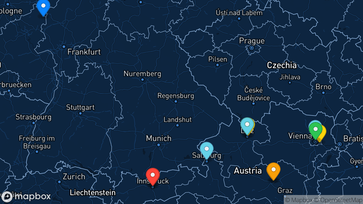 Map of company locations
