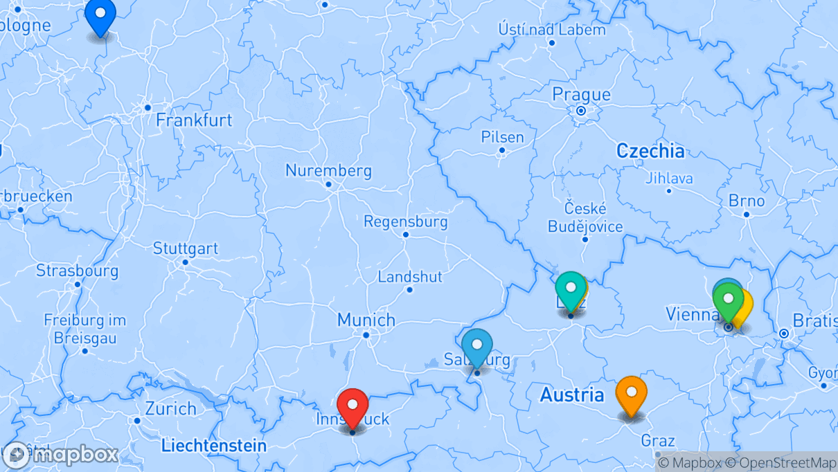 Map of company locations