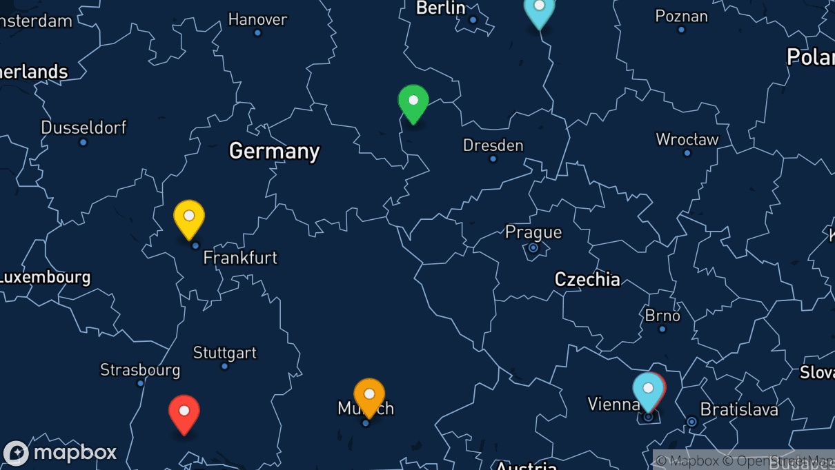 Map of company locations