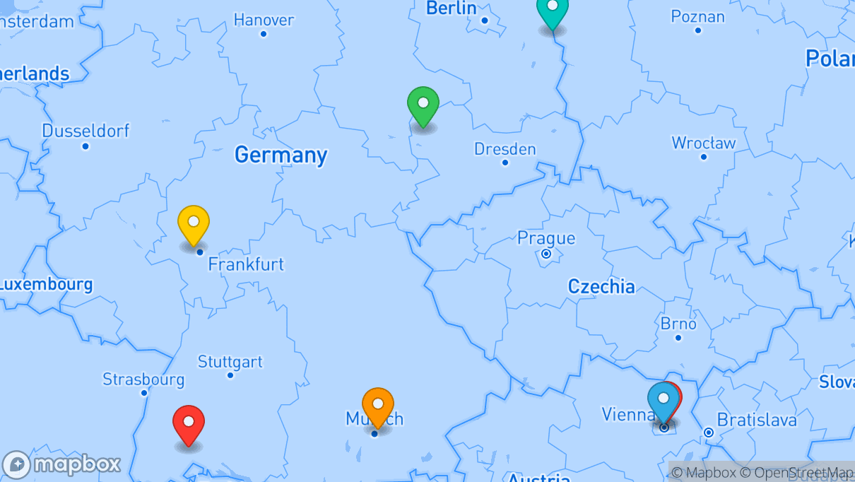 Map of company locations